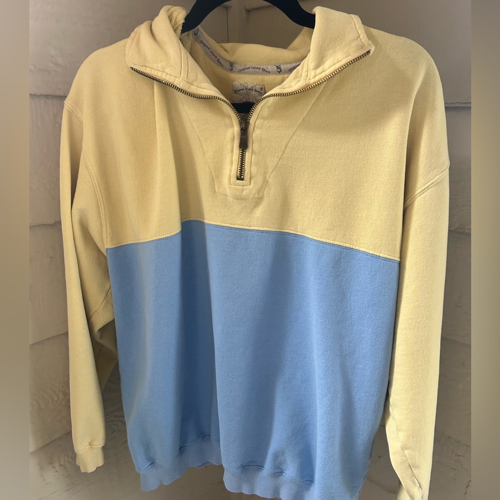 Original Island Sport Women’s 2-Toned 1/4 Zip Activewear Pullover Sweatshirt